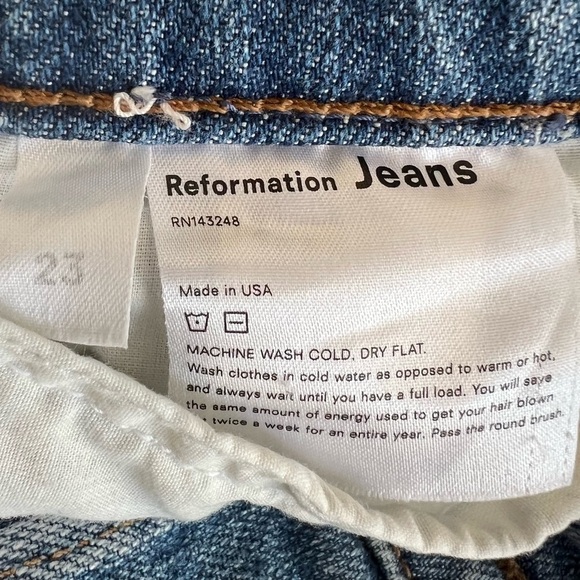 REFORMATION Denim Serena High Skinny Jean Maya Wash Ankle Blue Size 23 - Picture 10 of 11